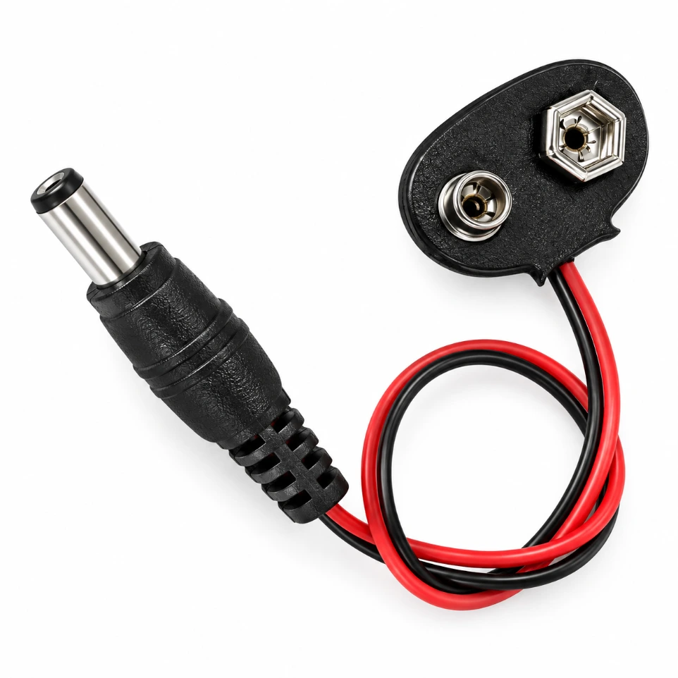 [6431168] 9V Battery Snap with DC Jack