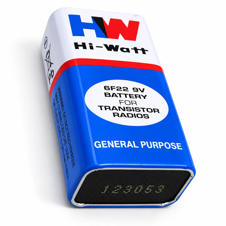 [534545] HW 9V Original Non-Rechargeable Zinc-Carbon Battery
