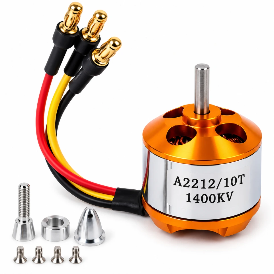 [2154154] A2212 10T 1400KV Brushless Motor for Drone (Soldered Connector)