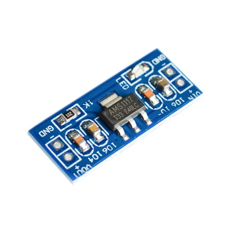 AMS1117-3.3V Step-Down Voltage Regulator Module – High-Efficiency 5V to 3.3V DC-DC Power Converter