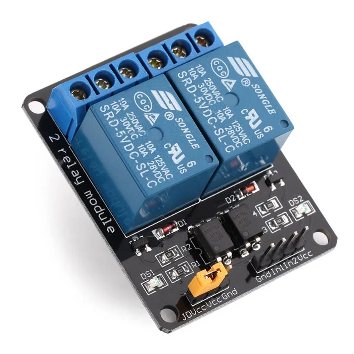 [5930750] 5V Dual Channel Relay Module with Optocoupler
