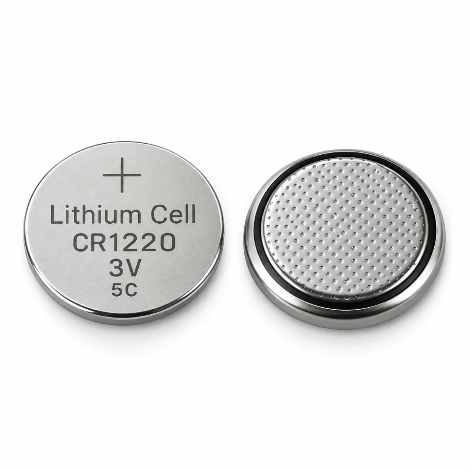 [8372364] CR1220 3V Lithium Coin Cell Battery for Mini Remote Controls, RTC, and Wearables