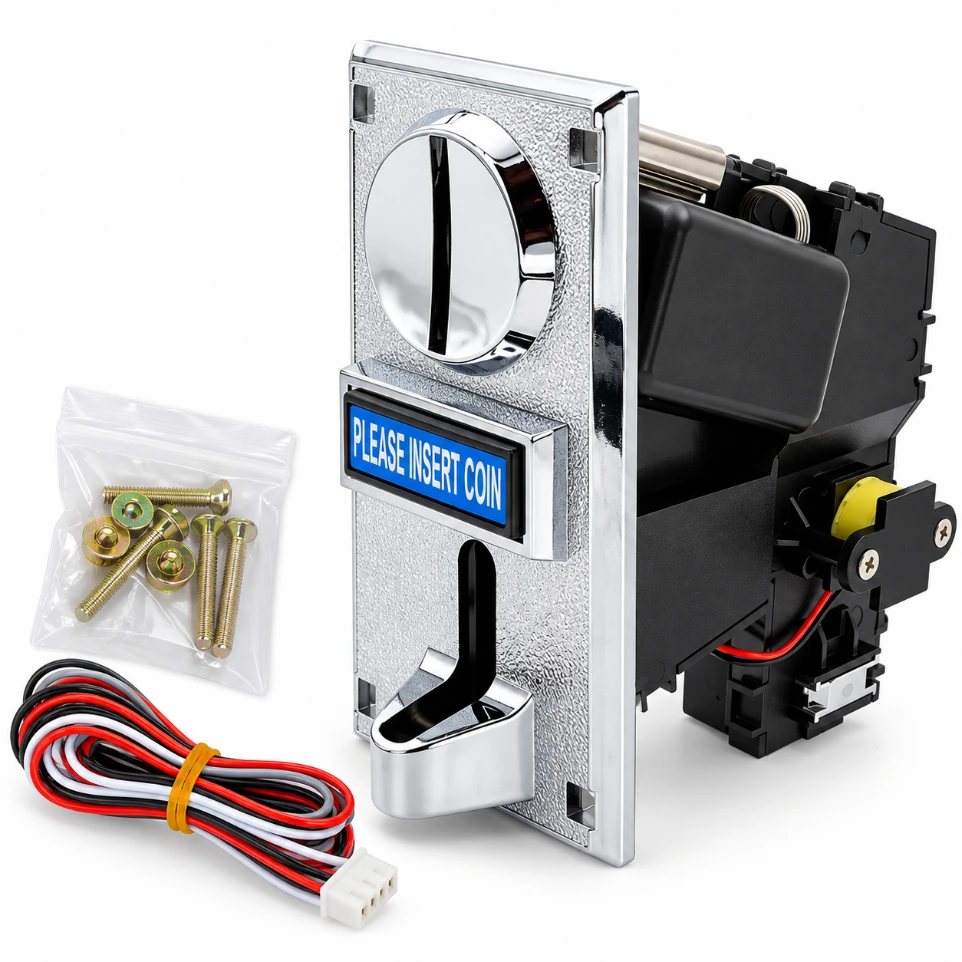 Multi-Coin Acceptor – CPU Programmable 6-Type Coin Validator for Arcade Games, Kiosks, and Vending Machines