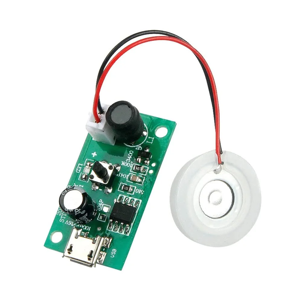 [1087459] 108kHz Ultrasonic Atomiser DIY Kit – DC 5V USB Humidifier Module with Mist Maker Transducer