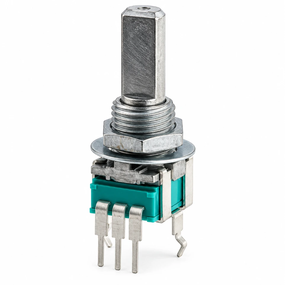 [90612] DCS1078 5-Pin Rotary Potentiometer with Detent Steps for Precise Control