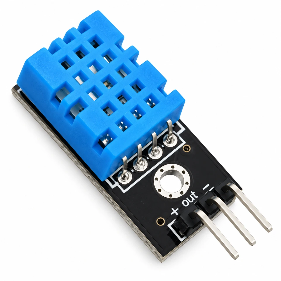 DHT11 Temperature and Humidity Sensor Module – Digital Relative Humidity & Temperature Sensor for Arduino, ESP32, and Raspberry Pi
