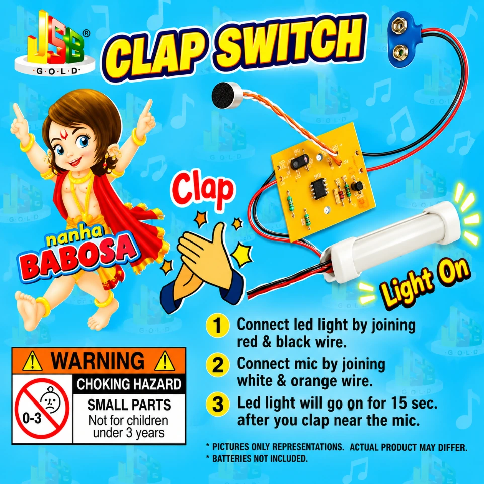 [0795185] DIY – Clap Switch Electricity Kit – Tested & Verified (Educational projects and learning DIY kit)
