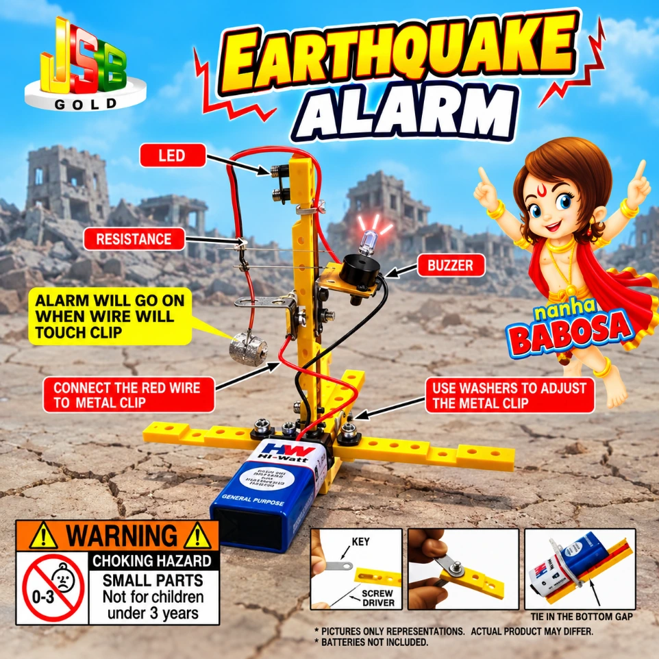 [9547102] DIY – Earthquake Alarm Kit – Tested & Verified (Educational projects and learning DIY kit)