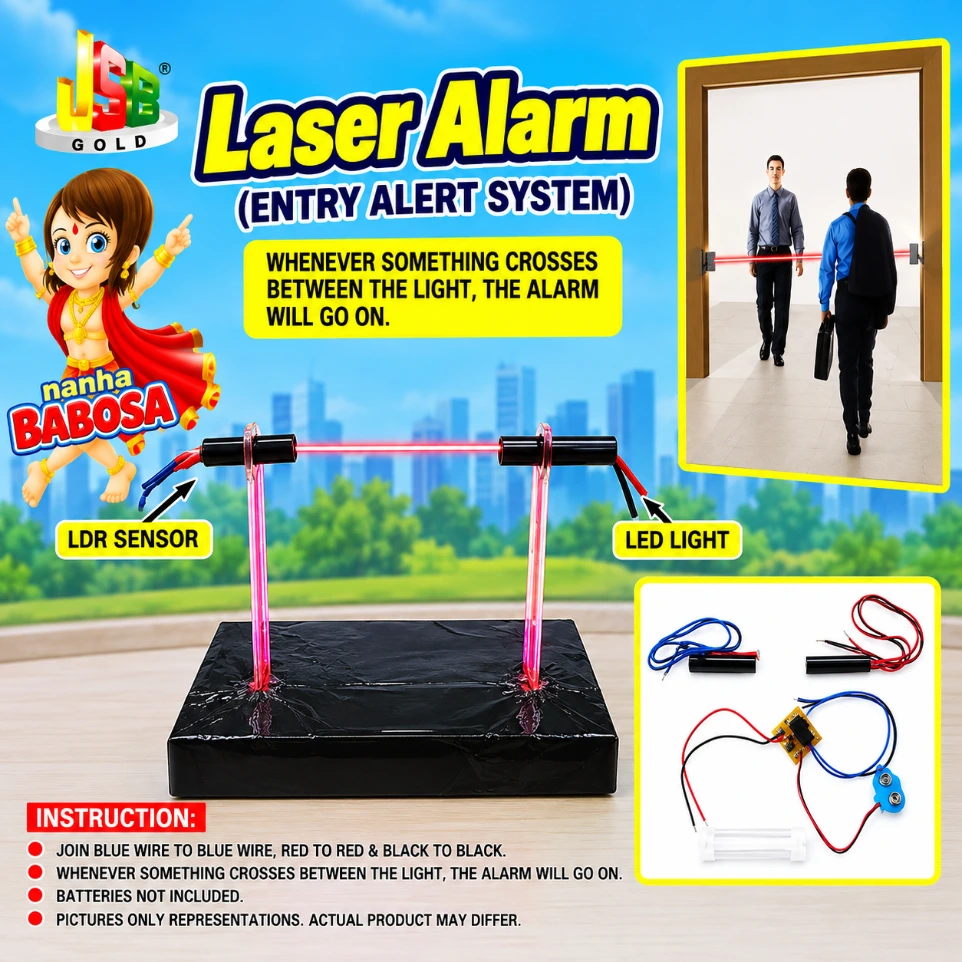 [301149] DIY – Lazer Alarm Electricity Kit – Tested & Verified (Educational projects and learning DIY kit)