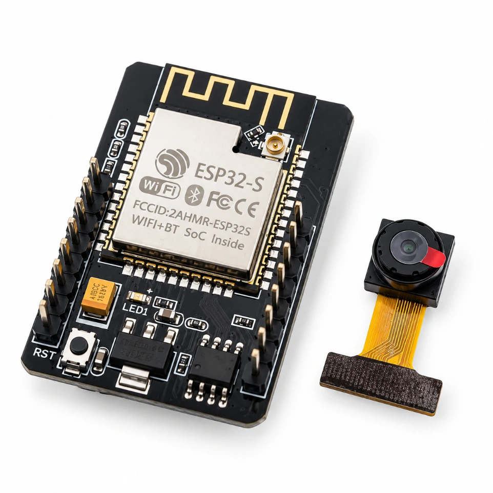 ESP32-CAM WiFi + Bluetooth Module with OV2640 2MP Camera – High-Performance Development Board