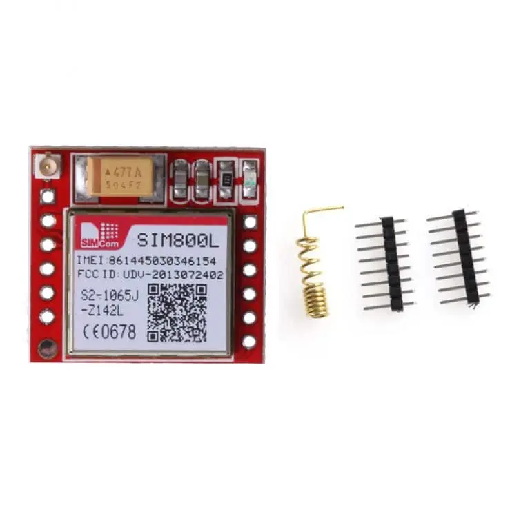 [6015] SIM800L GPRS GSM Module Core Board Quad-band TTL Serial Port
