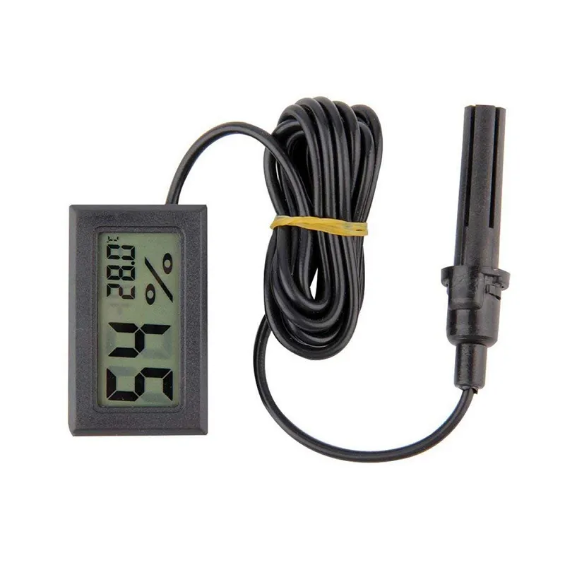 FY-12 Mini Digital LCD Thermometer & Hygrometer – Compact Indoor Temperature and Humidity Gauge for Incubators, Reptile Tanks, and Home Monitoring