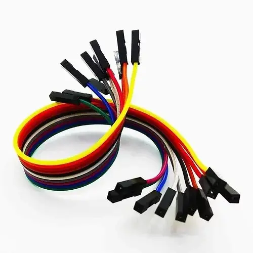 [8881591] 20cm Female to Female Rainbow Jumper Wires (Set of 10)