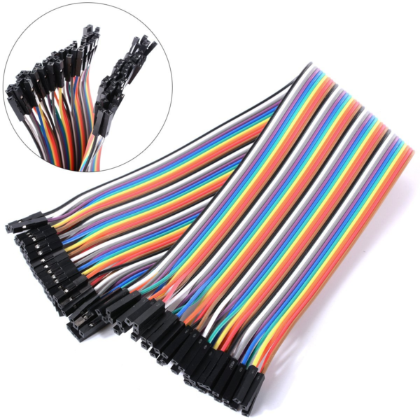 [8412597] 20cm Female to Female Rainbow Jumper Ribbon Cable (40-Pin)