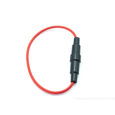 [32791288] Inline Screw Type Fuse Holder - 18 AWG Wire for 5x20mm Fuses