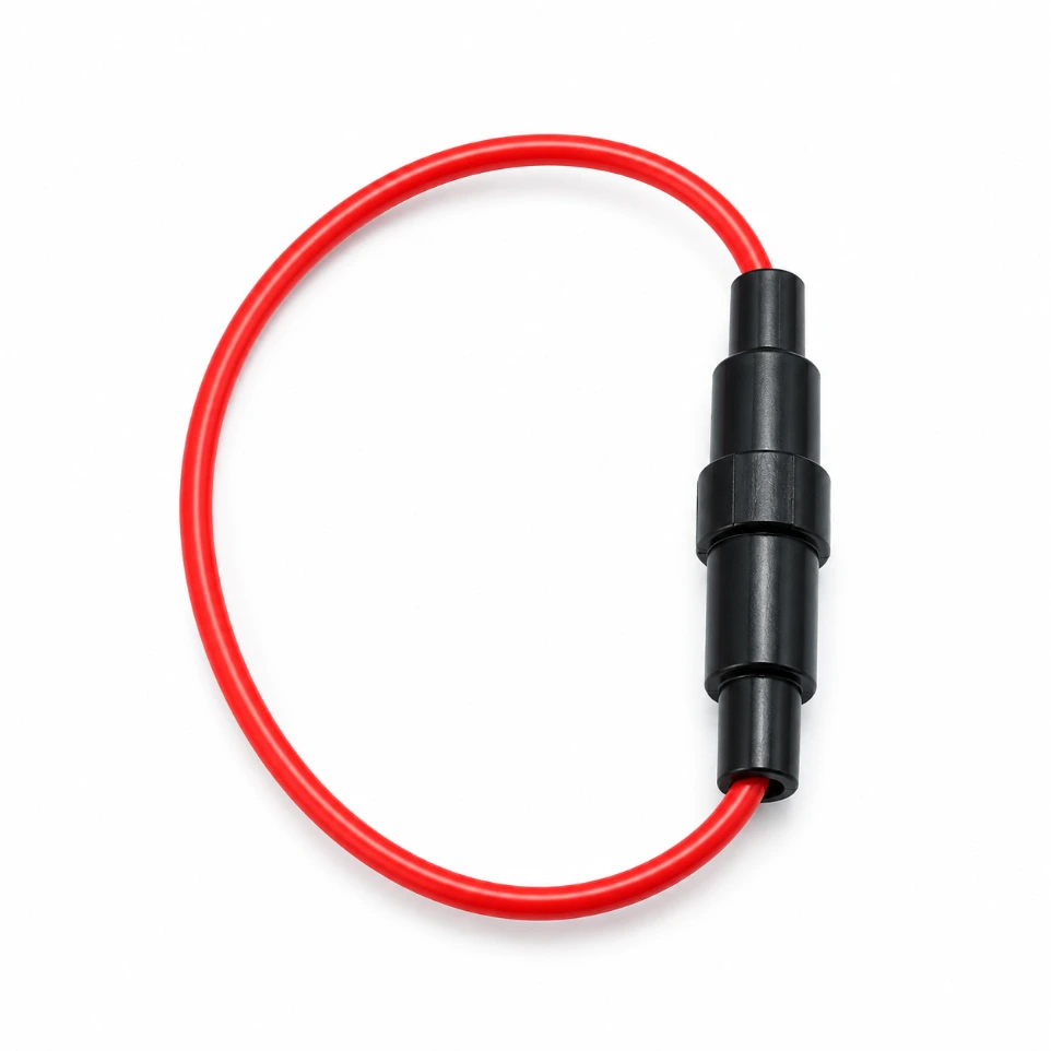 [32791288] Inline Screw Type Fuse Holder - 18 AWG Wire for 5x20mm Fuses
