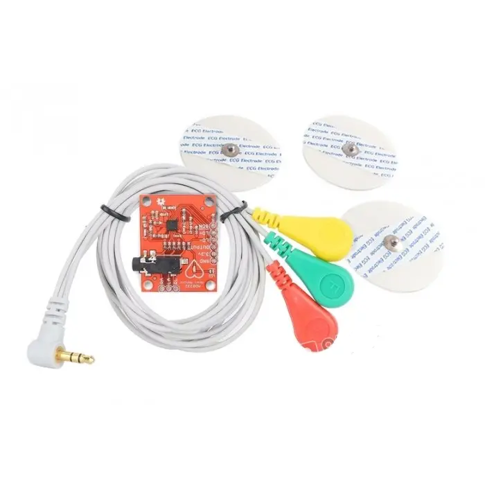 [3279788] AD8232 Heart Rate Monitor Kit with ECG Sensor Module – Single-Lead Heart Rate Monitor Front End for Arduino, Robotics, and Biomedical Prototyping
