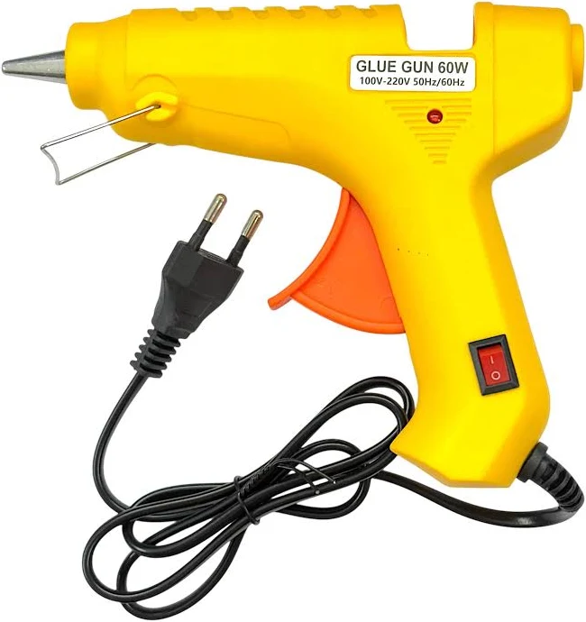 [7251] 60W Professional Hot Melt Glue Gun - Heavy Duty Rapid Heating Glue Gun for DIY & Repairs