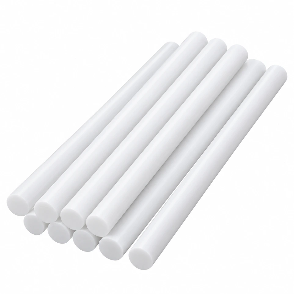 [59301468] High-Strength Milky White Hot Melt Glue Sticks (11mm/7mm)
