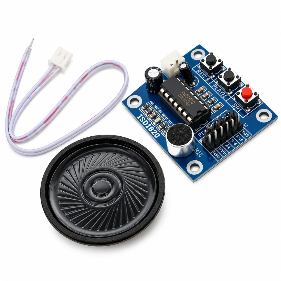 [8039480] ISD1820 Voice Recording & Playback Module with Mic and Speaker