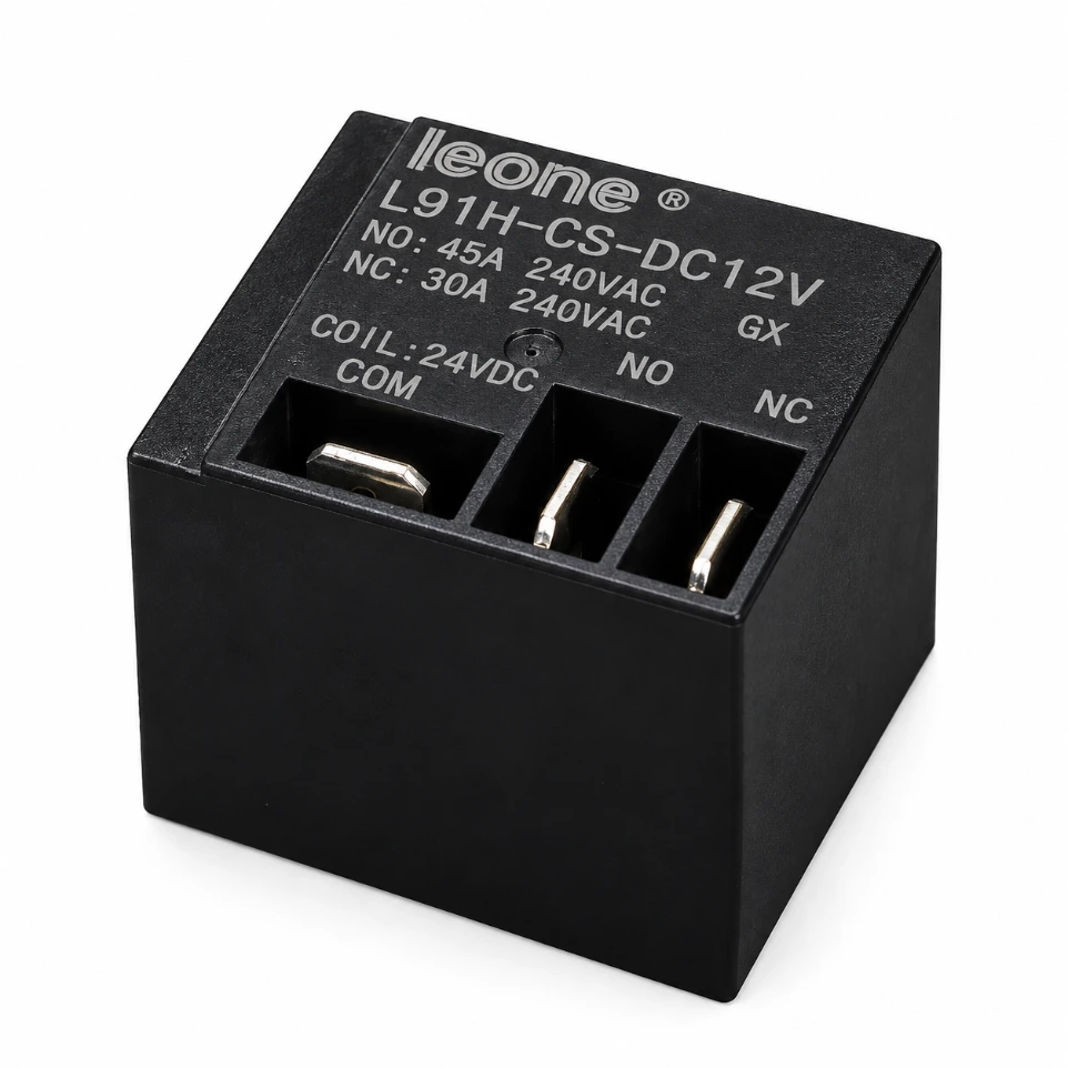 [378287] L91H-CS-DC12V (T91) Power Relay – 12V DC 30A High-Capacity 5-Pin PCB Mount Relay for Industrial HVAC, Heavy Appliances, and Power Controllers