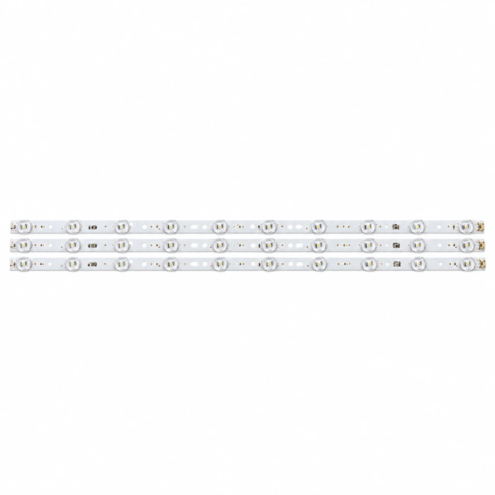 LED Backlight Strip for Haier/Videocon/Philips 32 Inch TV - 10 LEDs, 3V (3-Piece Set)