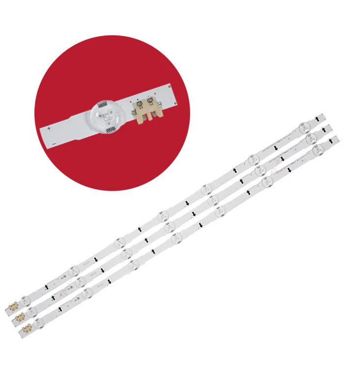[101002] Samsung 32-Inch LED TV Backlight Strip Set – 3-Piece Array Kit with 7 LEDs (3V) per Strip for 2014SVS32HD, UA32H, and UE32H Series Smart TVs