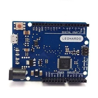 Leonardo R3 Development Board with Micro USB – ATmega32U4 Microcontroller, Fully Compatible with Arduino, Built-in USB Communication for HID Emulation