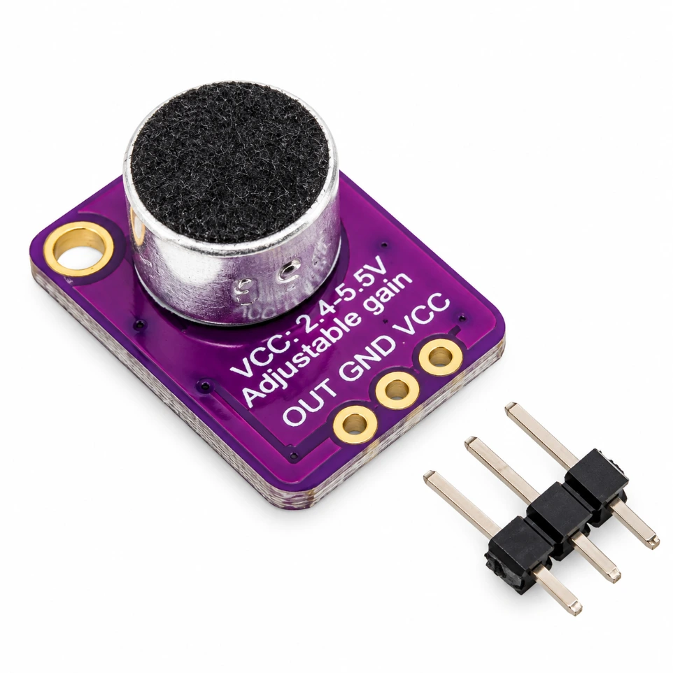[8541] MAX4466 Electret Microphone Amplifier Module – High-Precision Audio Sensor with Adjustable Gain and Low Noise