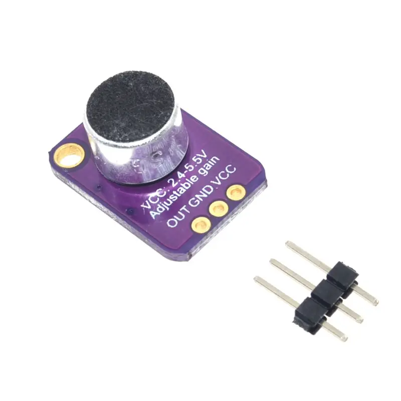 [8541] MAX4466 Electret Microphone Amplifier Module – High-Precision Audio Sensor with Adjustable Gain and Low Noise