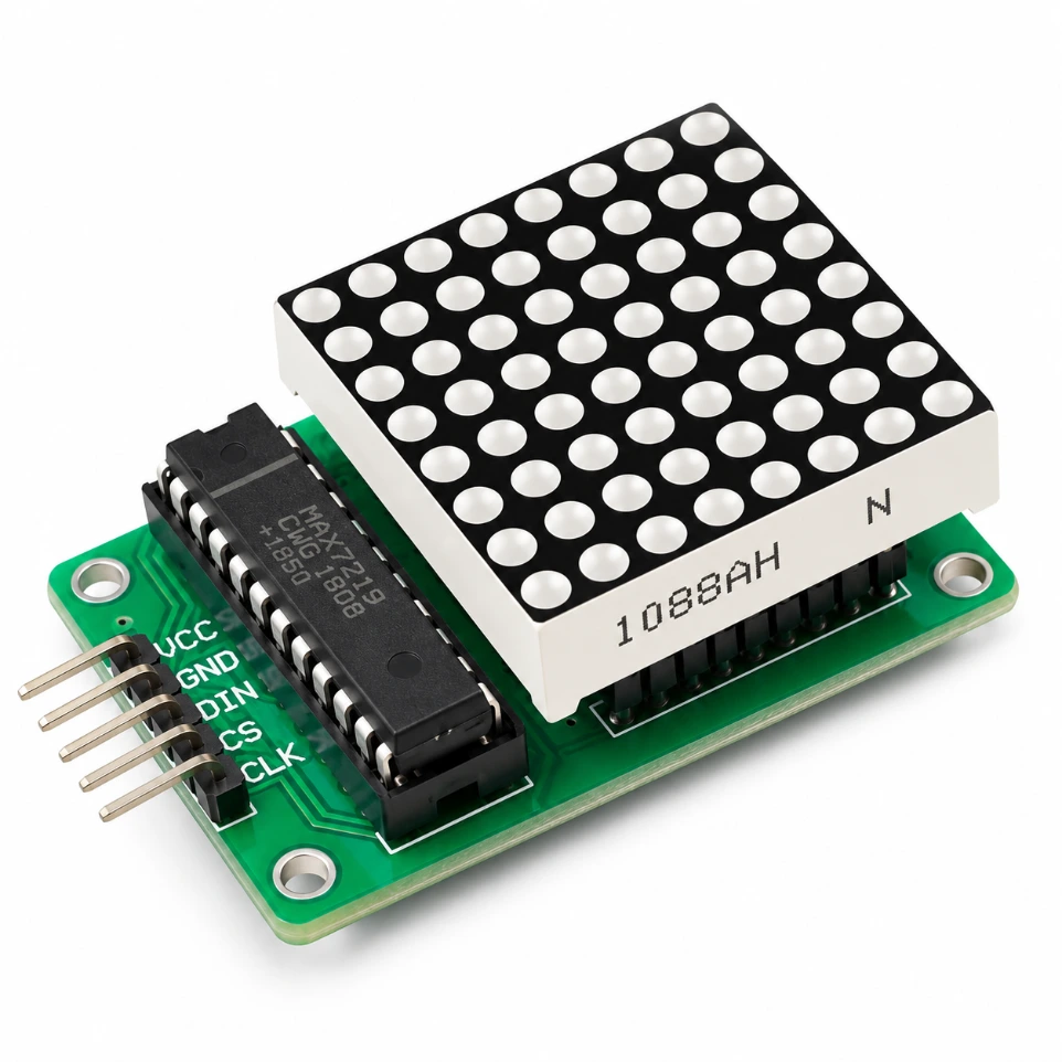 [3781249] MAX7219 Single 8x8 Dot LED Matrix Module – Serial Control Display Unit