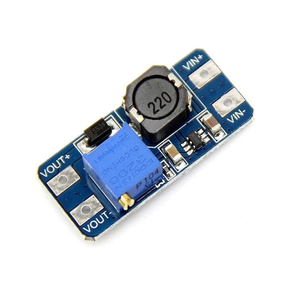 [378749] MT3608 2A Max DC-DC Step-Up Power Module – Adjustable Boost Converter (2V-24V to 5V-28V) for Battery-Powered Projects, IoT, and DIY Electronics