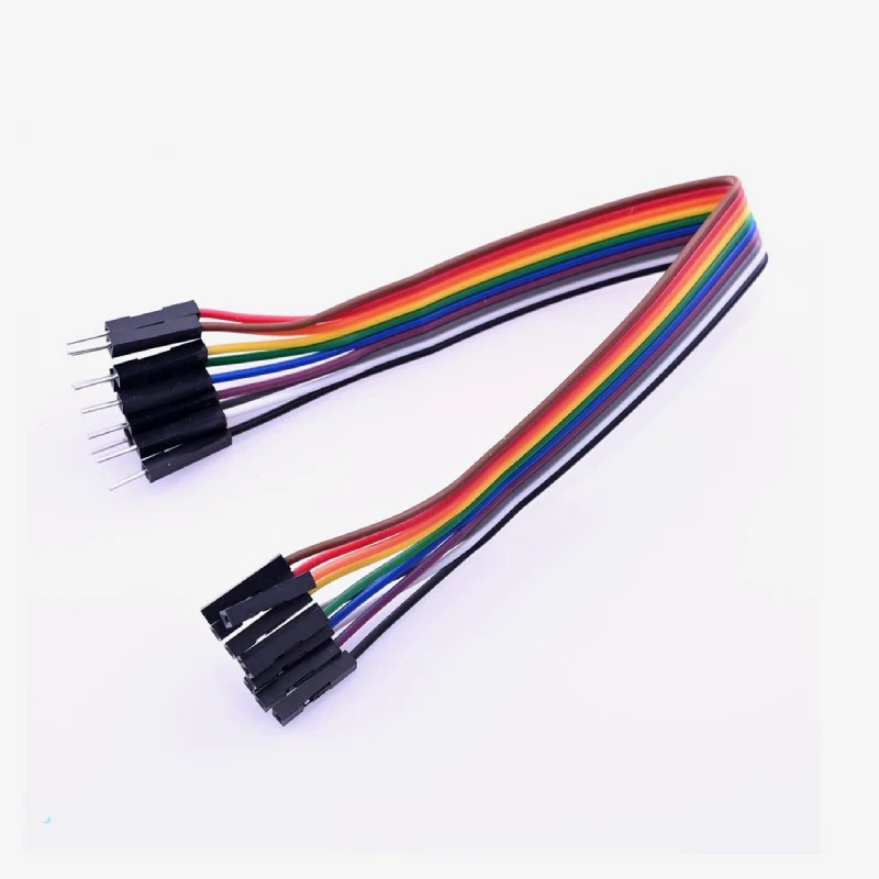 [4981486] 20cm Male to Female Rainbow Jumper Wires (Set of 10)