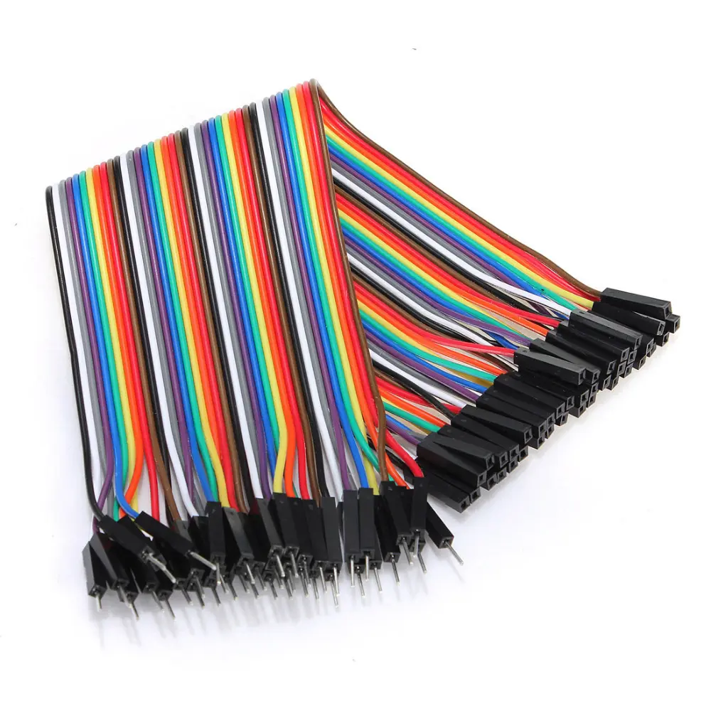 [5478254] 20cm Male to Female Rainbow Jumper Ribbon Cable (40-Pin)