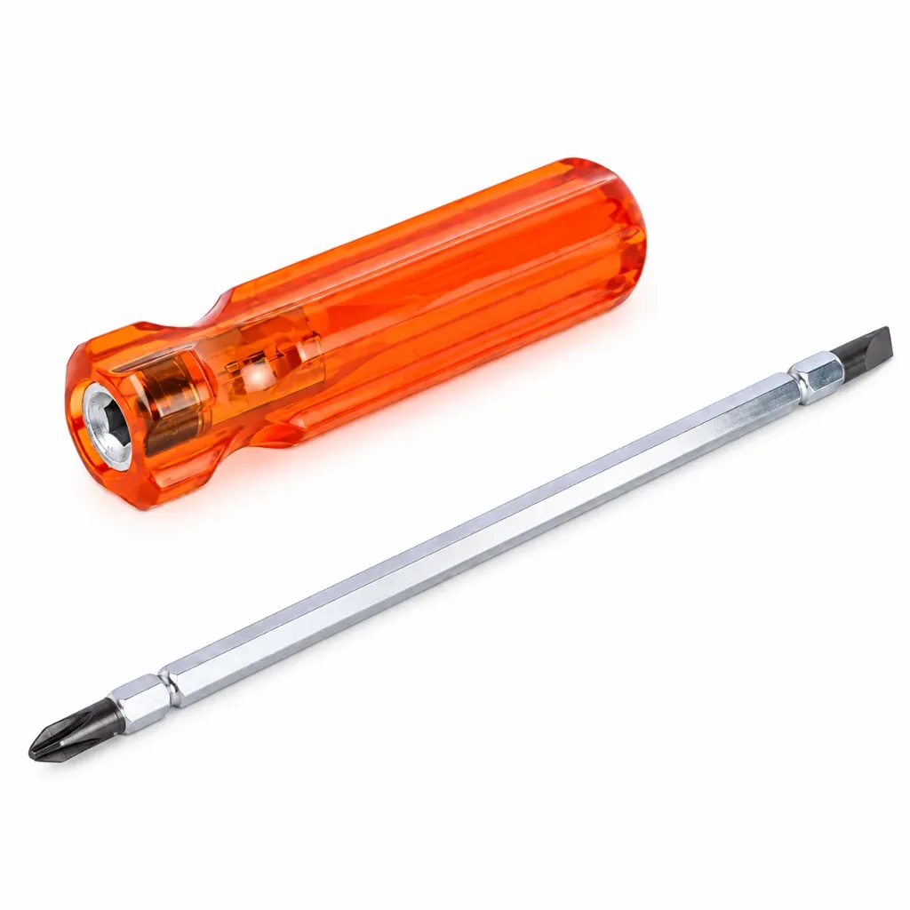 Multitec 2-in-1 Reversible Screw Driver with Hexagon Rod and Extra Hard Tip Model No. R 6150