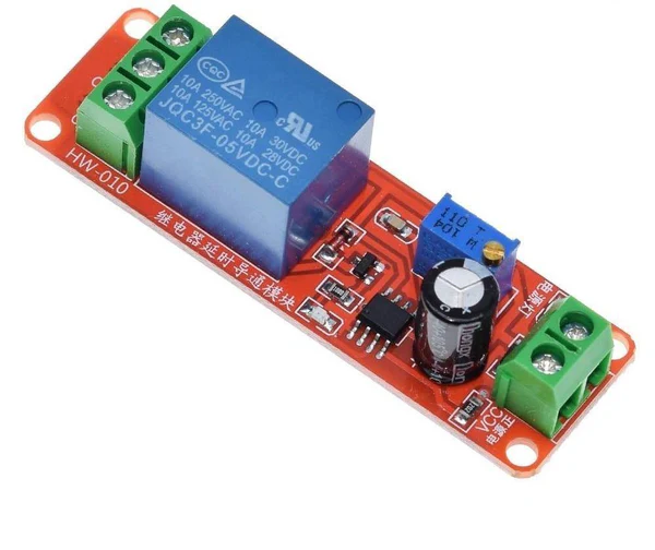 [72551042] NE555 Delay Timer Relay Module – Adjustable 0-10 Second Power-On Delay Switch for Automotive, DIY Electronics, and Industrial Sequencing