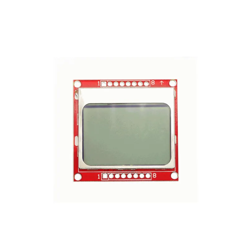 [83721287] Nokia 5110 Graphic LCD Display Module (Red PCB) – 84x48 Pixel Monochrome Screen with PCD8544 Controller for Arduino, Raspberry Pi, and DIY Electronics