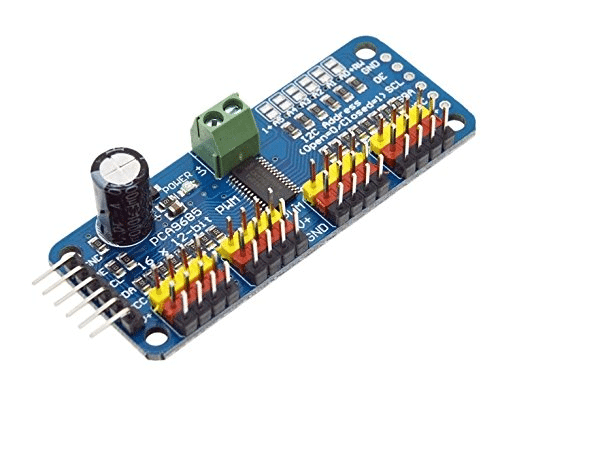 [54781247] PCA9685 16-Channel 12-bit PWM Servo Motor Driver (Pre-Soldered) – I2C Interface, 5V Compatible Module for Arduino, Raspberry Pi, and DIY Robotics