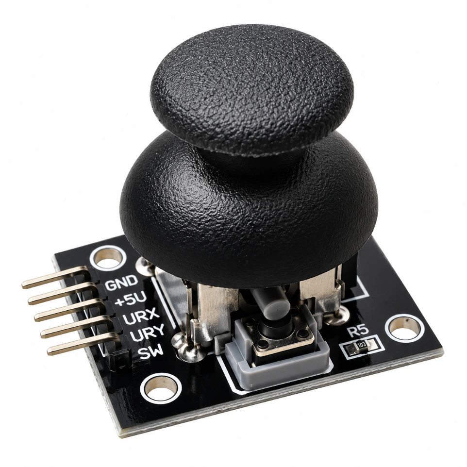 [9638] PS2 Dual-Axis Joystick Module – 2-Axis Analogue Potentiometer and Digital Push Button Breakout Board