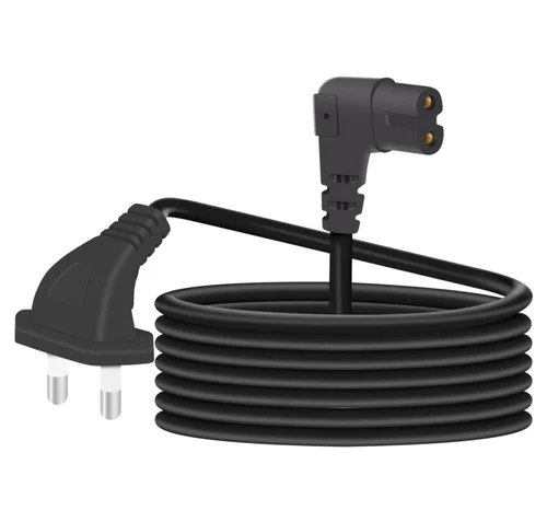 2 Pin LED TV Power Cable Philips Double Side L Shape Connector Cord 1.5m Full Copper Cable