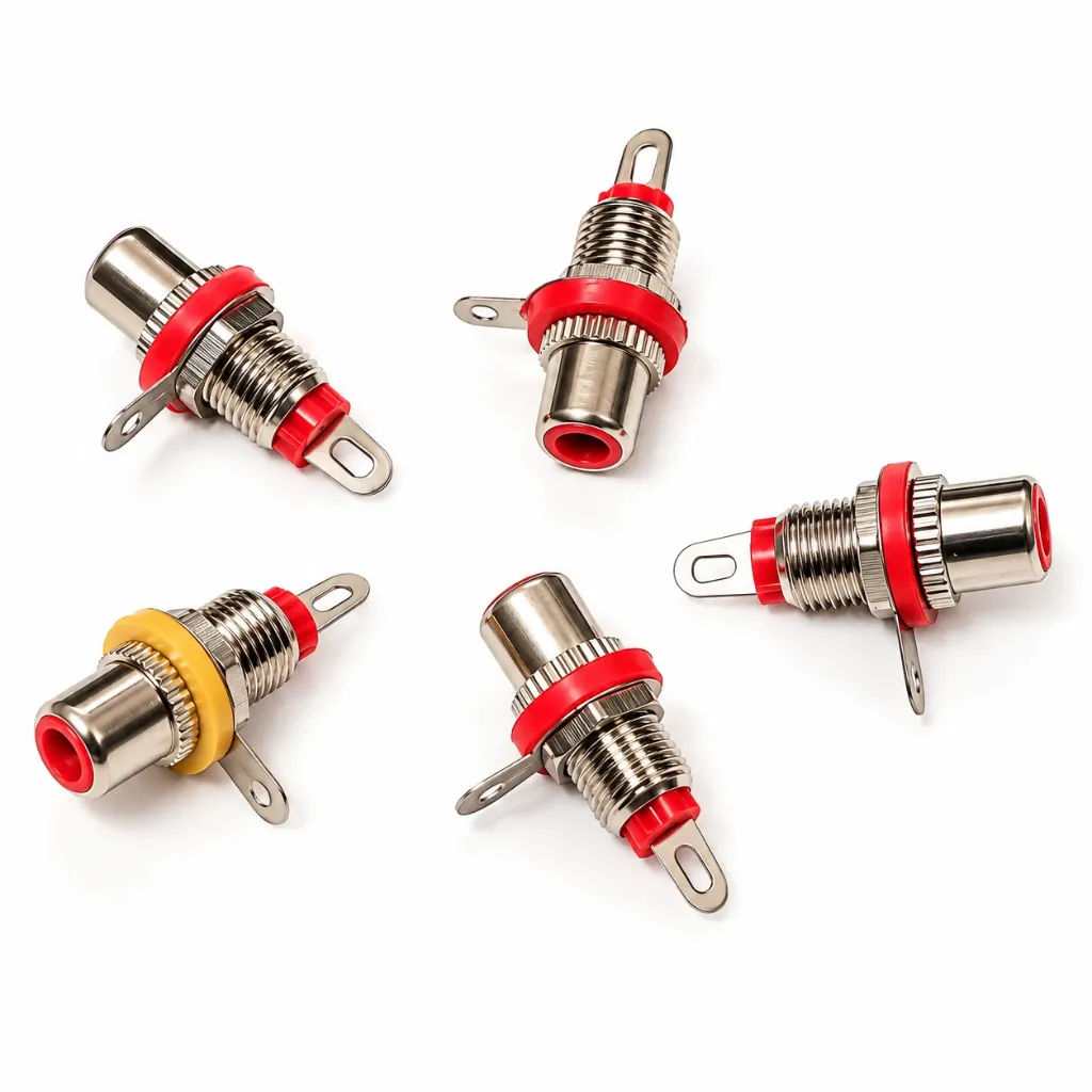 [039541] RCA Female Panel Mount Chassis Socket with Solder Tag
