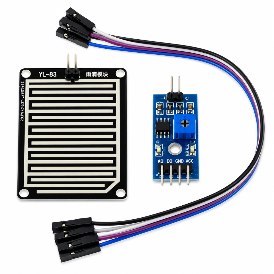 Raindrops Detection Sensor Module – Professional Weather Monitoring and Rain Intensity Sensor for Arduino, Raspberry Pi, and Smart Home Automation