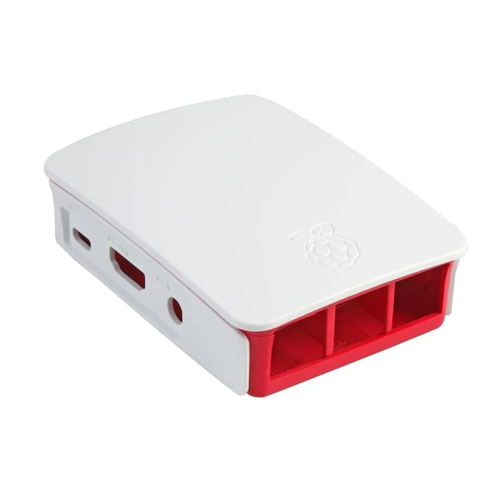 [54784] Official Raspberry Pi 4 Model B Case – High-Quality Red/White Protective Enclosure with Removable Lid and Access to All Ports