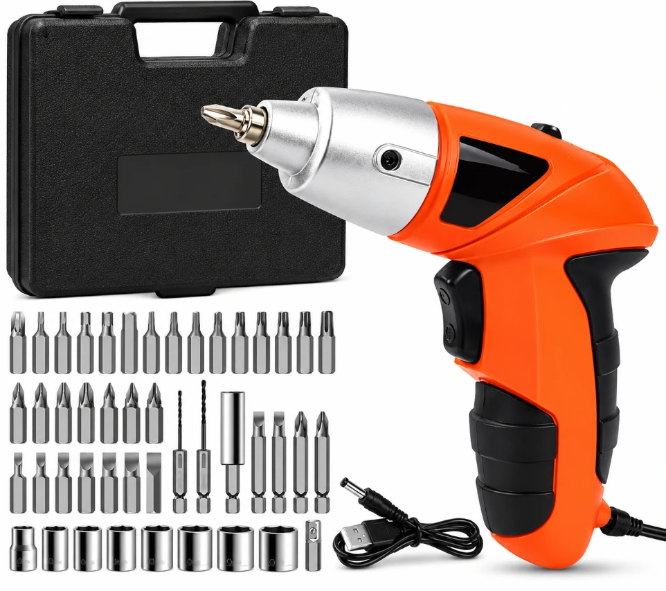 [897824] Rechargeable Cordless Screwdriver 600 mah With 24 Pieces Screw Drill Bits