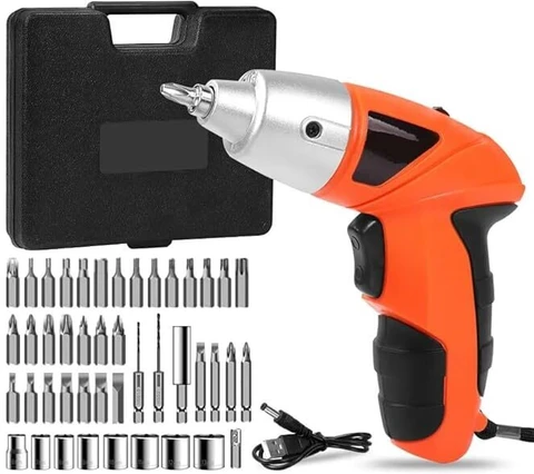 [897824] Rechargeable Cordless Screwdriver 600 mah With 24 Pieces Screw Drill Bits