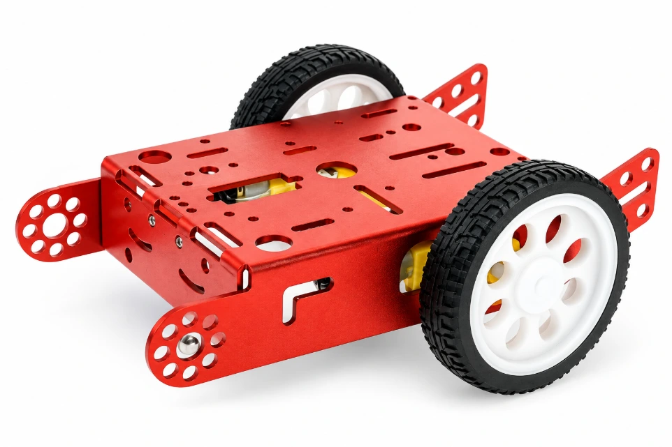 [8971333] Red 2WD Aluminum Smart Robot Car Chassis Kit DIY