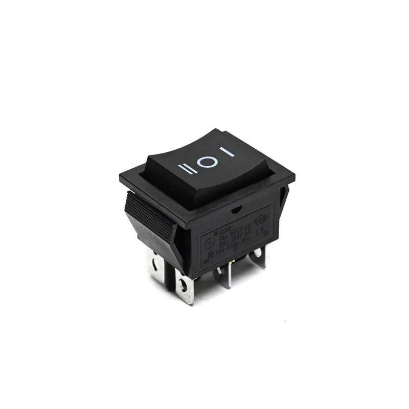 KCD2-203 Heavy Duty DPDT Rocker Switch – 6-Pin 3-Position (ON-OFF-ON) Power Switch