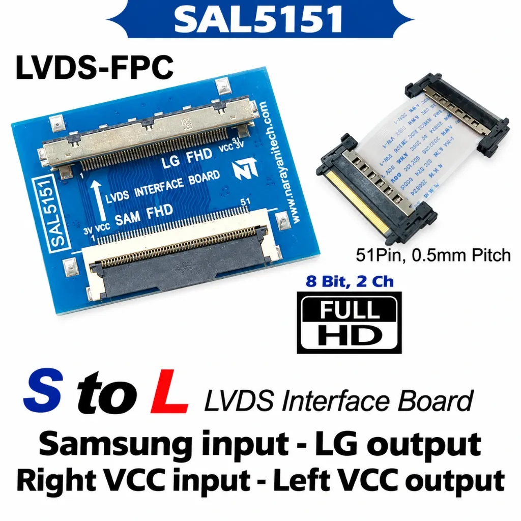 [4411580] SAL5151 LVDS Interface Board. Samsung To LG LVDS Converter