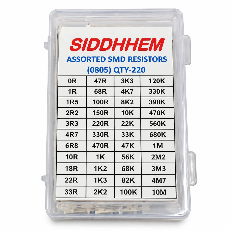 SMD Resistor Box Assorted 0805 Size 220pcs 5Nos Each Value