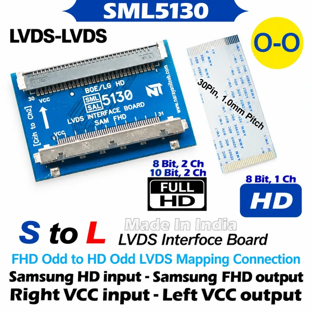 [12101561] SML5130 O/O 51-Pin to 30-Pin LVDS Signal Adapter Board